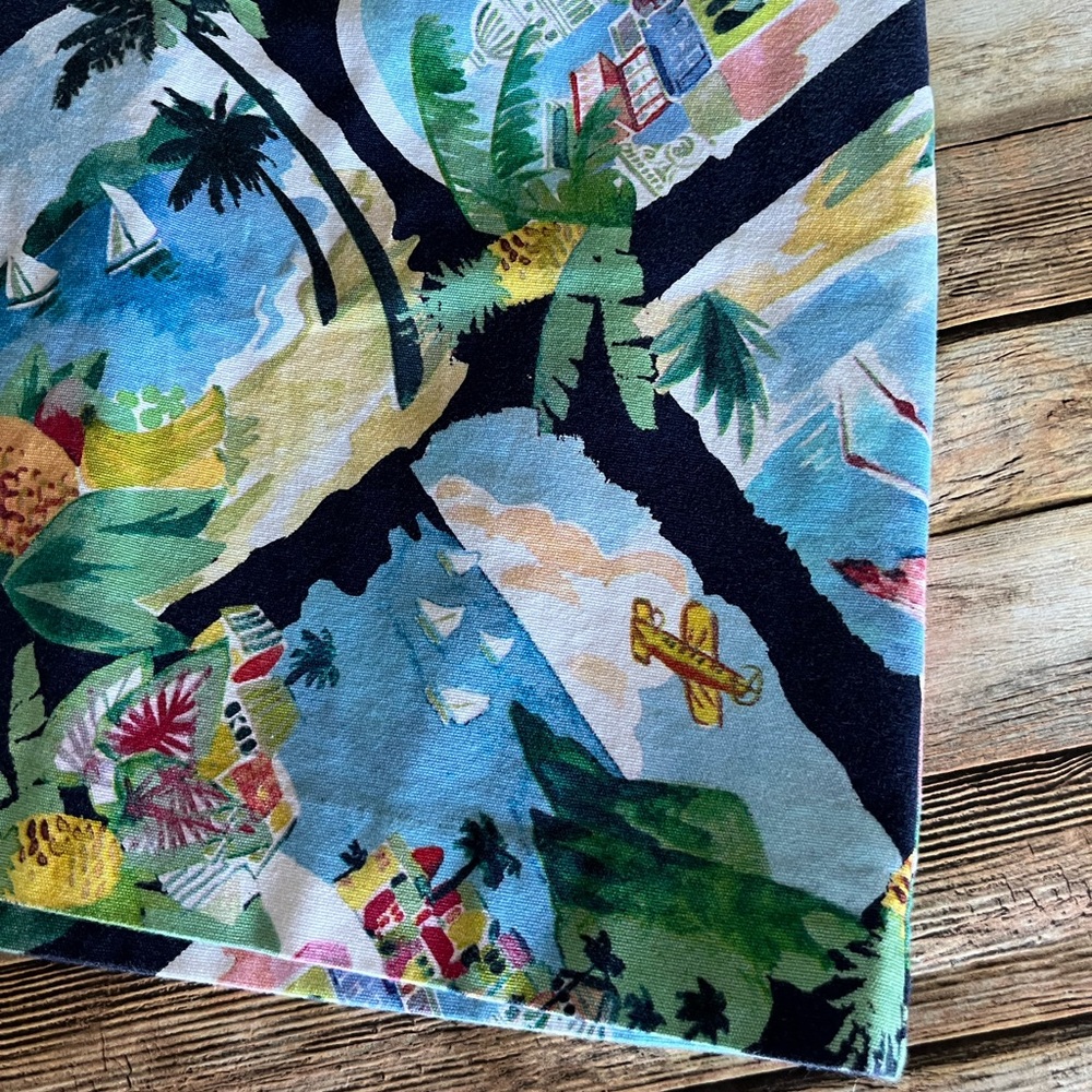 Talbot's Petites Preppy Tropical Flamingo Print Skirt Size 6P - Picture 3 of 11